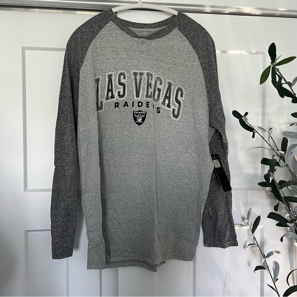 NFL Gray Long Sleeve Tee with Las Vegas Print